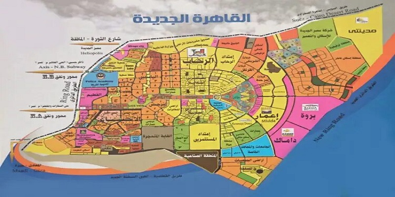 خريطة كمبوندات التجمع الخامس
